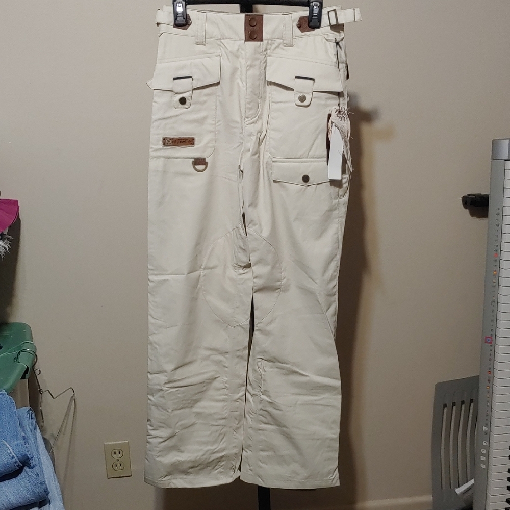 Women's Allyance Cream Cargo Ski Pants NWT Size Small